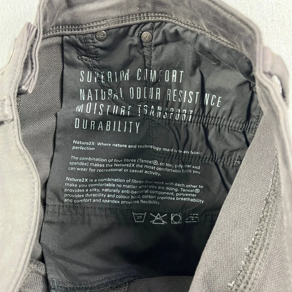 DUER N2X Slim Fit Pants Mens 33x30 Charcoal Grey Performance Stretch 5-Pocket - Picture 7 of 8